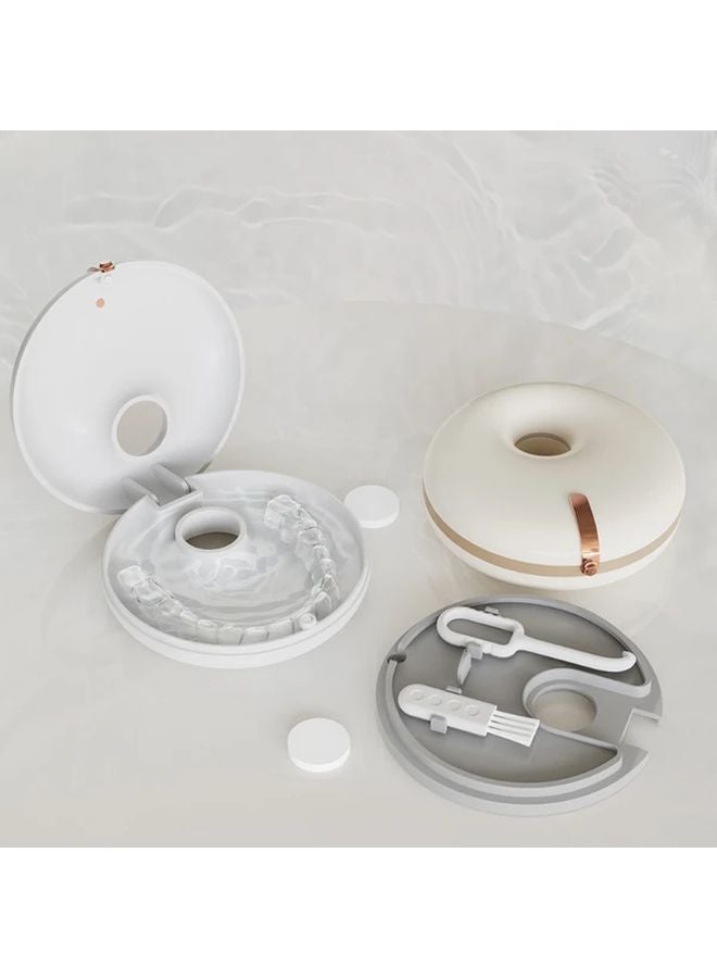 Pink Donut Retainer Case With Clear Lid 2 Tools Soft Lining Travel Friendly Storage Box - Image 4